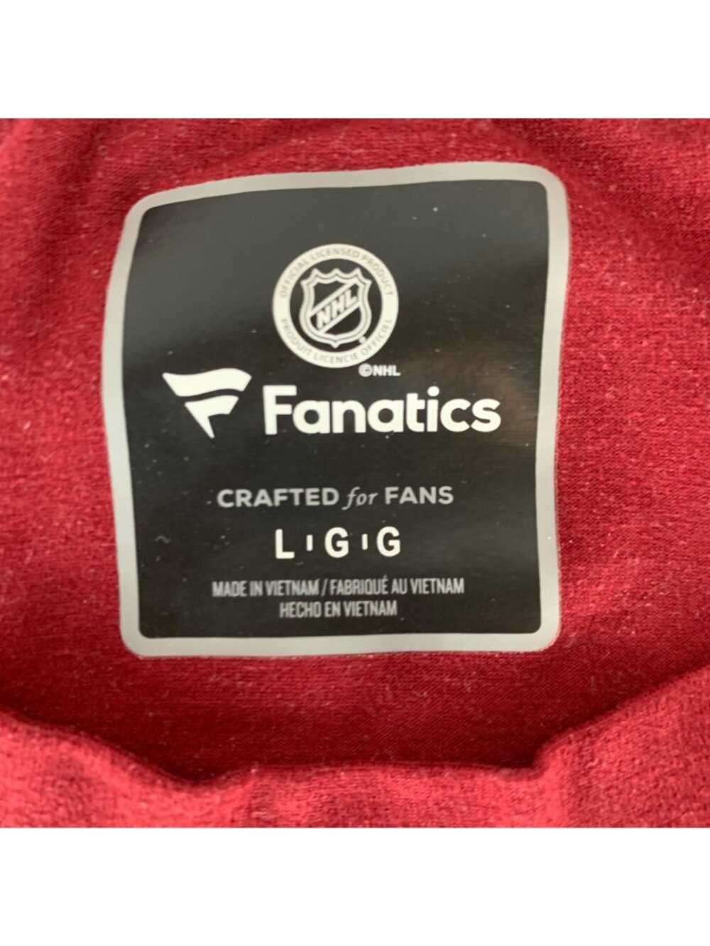 Arizona Coyotes Red Fanatics Large Logo Long Sleeve Athletic Shirt Mens Large - Picture 4 of 6